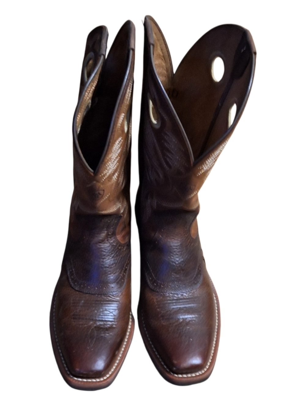 Men's Brown Leather Western Cowboy Boots Ariat 10D